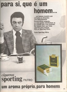 7. Cigarros Sporting. Um anúncio que vale um campenoato