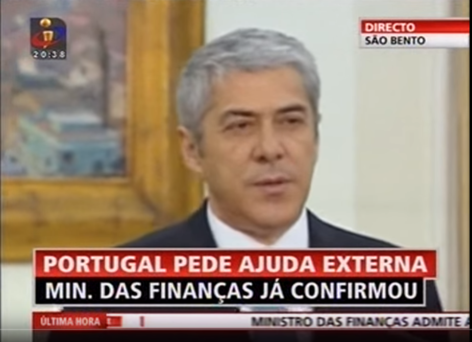 JOSÈ SOCRATES Portugal pede ajuda financeira YouTube