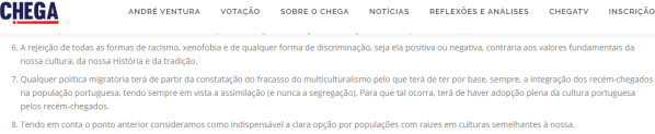 Declaração de Princípios e Fins CHEGA